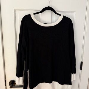 Cyrus Black and White Long Sleeve Top
